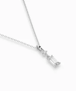 Solitaire Necklace (Baguette), 0.04 ct — 104-10071/2(0.30)BAQ - Image 3