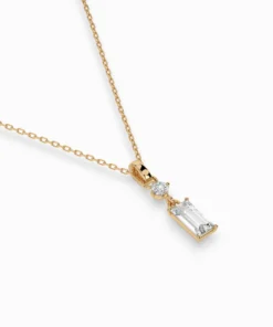 Solitaire Necklace (Baguette), 0.04 ct — 104-10071/2(0.30)BAQ - Image 6