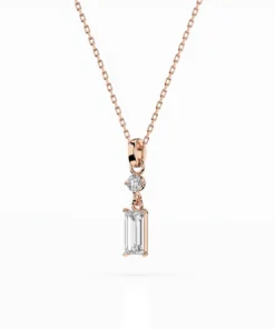 Solitaire Necklace (Baguette), 0.04 ct — 104-10071/2(0.30)BAQ - Image 8