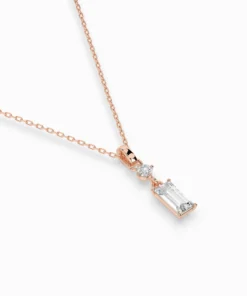 Solitaire Necklace (Baguette), 0.04 ct — 104-10071/2(0.30)BAQ - Image 9