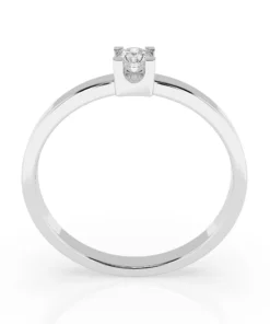 Alternative view of Solitaire Ring (Round), 0.1 ct — 101-10036(3.0)