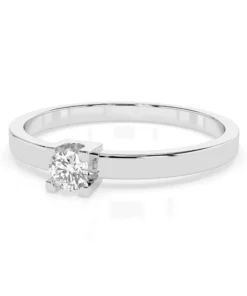 Solitaire Ring (Round), 0.1 ct — 101-10036(3.0) - Image 3
