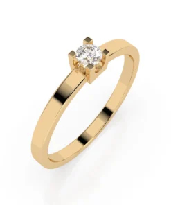 Solitaire Ring (Round), 0.1 ct — 101-10036(3.0) - Image 4