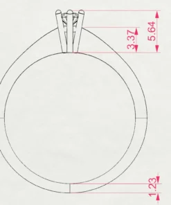 Solitaire Ring (Round), 0.1 ct — 101-10027(3.0) - Image 11