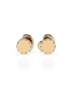 Minimalism Earring (Round), 0.1 ct — 102-10029 - Image 4