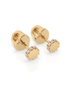 Minimalism Earring (Round), 0.1 ct — 102-10029 - Image 5