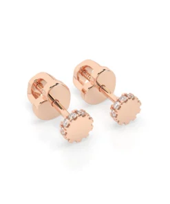 Minimalism Earring (Round), 0.1 ct — 102-10029 - Image 8
