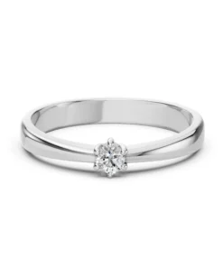 Solitaire Ring (Round), 0.1 ct — 101-10151(3.0) - Image 3