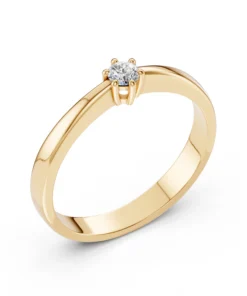 Solitaire Ring (Round), 0.1 ct — 101-10151(3.0) - Image 4