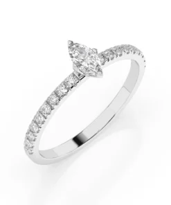 Solitaire Eternity Ring (Marquise), 0.1 ct — 101-10181/4(0.10)MARQUISE