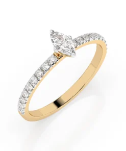 Solitaire Eternity Ring (Marquise), 0.1 ct — 101-10181/4(0.10)MARQUISE - Image 4