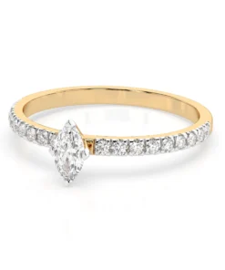 Solitaire Eternity Ring (Marquise), 0.1 ct — 101-10181/4(0.10)MARQUISE - Image 6