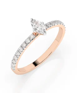 Solitaire Eternity Ring (Marquise), 0.1 ct — 101-10181/4(0.10)MARQUISE - Image 7