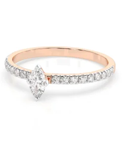 Solitaire Eternity Ring (Marquise), 0.1 ct — 101-10181/4(0.10)MARQUISE - Image 9