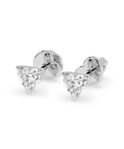 Alternative view of Solitaire Butterfly Earring (Heart), 0.6 ct — 102-10190(0.30)HRT