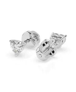 Solitaire Butterfly Earring (Heart), 0.6 ct — 102-10190(0.30)HRT - Image 3
