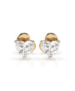 Solitaire Butterfly Earring (Heart), 0.6 ct — 102-10190(0.30)HRT - Image 4