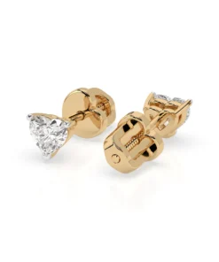 Solitaire Butterfly Earring (Heart), 0.6 ct — 102-10190(0.30)HRT - Image 6