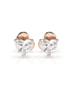 Solitaire Butterfly Earring (Heart), 0.6 ct — 102-10190(0.30)HRT - Image 7