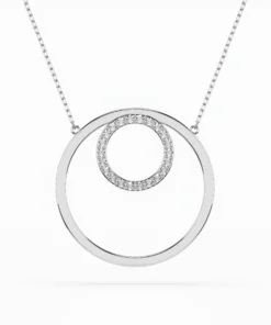 Minimalism Necklace (Round), 0.13 ct — 104-10054