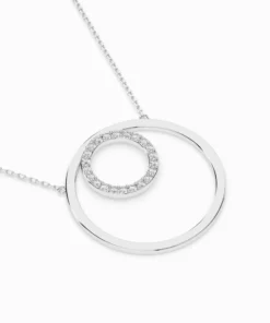 Minimalism Necklace (Round), 0.13 ct — 104-10054 - Image 3