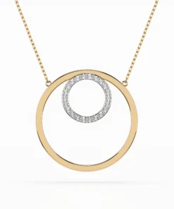 Minimalism Necklace (Round), 0.13 ct — 104-10054 - Image 4