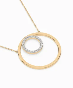 Minimalism Necklace (Round), 0.13 ct — 104-10054 - Image 6