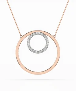 Minimalism Necklace (Round), 0.13 ct — 104-10054 - Image 7