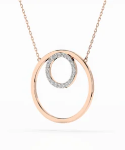 Minimalism Necklace (Round), 0.13 ct — 104-10054 - Image 8