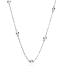 Alternative view of Minimalism Necklace (Round), 0.14 ct — 104-10080/5(1.9)