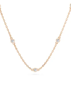Minimalism Necklace (Round), 0.14 ct — 104-10080/5(1.9) - Image 7