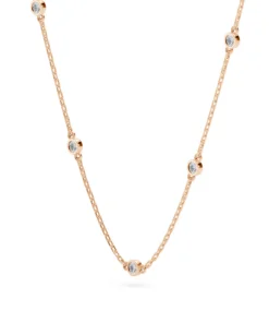 Minimalism Necklace (Round), 0.14 ct — 104-10080/5(1.9) - Image 8