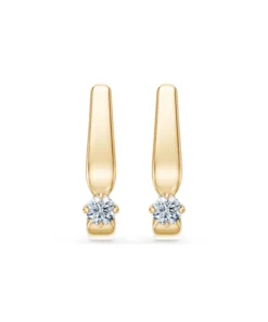 Solitaire English Lock Earring, 0.2 ct — 102-10041(3.0) - Image 4