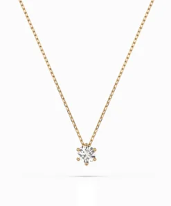 Solitaire Necklace (Round), 0.15 ct — 104-10003(3.4) - Image 4