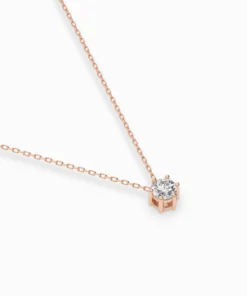 Solitaire Necklace (Round), 0.15 ct — 104-10003(3.4) - Image 9