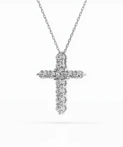 Alternative view of Minimalism Necklace (Round), 0.52 ct — 104-10039(2.3)