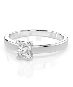 Solitaire Ring (Round), 0.15 ct — 101-10013(3.4) - Image 3