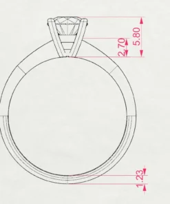 Solitaire Ring (Round), 0.5 ct — 101-10021(5.1) - Image 11