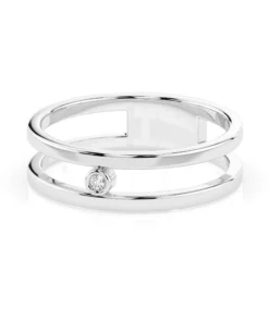 Minimalism Ring (Round), 0.02 ct — 101-10064 - Image 3