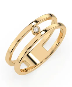 Minimalism Ring (Round), 0.02 ct — 101-10064 - Image 4