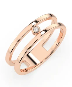 Minimalism Ring (Round), 0.02 ct — 101-10064 - Image 7