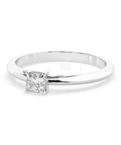 Solitaire Ring (Princess), 0.3 ct — 101-10190(0.30)PR - Image 3