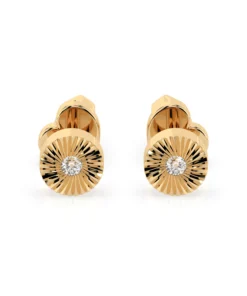 Minimalism Earring (Round), 0.04 ct — 102-10049 - Image 4