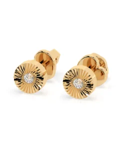 Minimalism Earring (Round), 0.04 ct — 102-10049 - Image 6