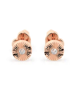Minimalism Earring (Round), 0.04 ct — 102-10049 - Image 7