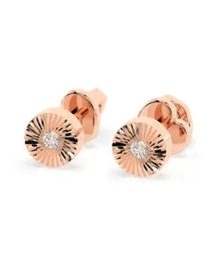 Minimalism Earring (Round), 0.04 ct — 102-10049 - Image 9