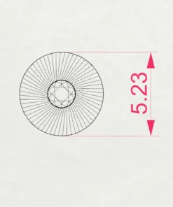 Minimalism Earring (Round), 0.04 ct — 102-10049 - Image 10