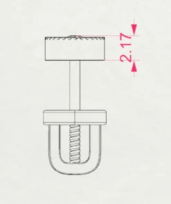 Minimalism Earring (Round), 0.04 ct — 102-10049 - Image 11