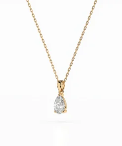 Solitaire Necklace (Pear), 0.3 ct — 104-10067(0.30)PAR - Image 5