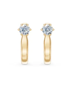 Solitaire English Lock Earring, 0.5 ct — 102-10040(4.0) - Image 4